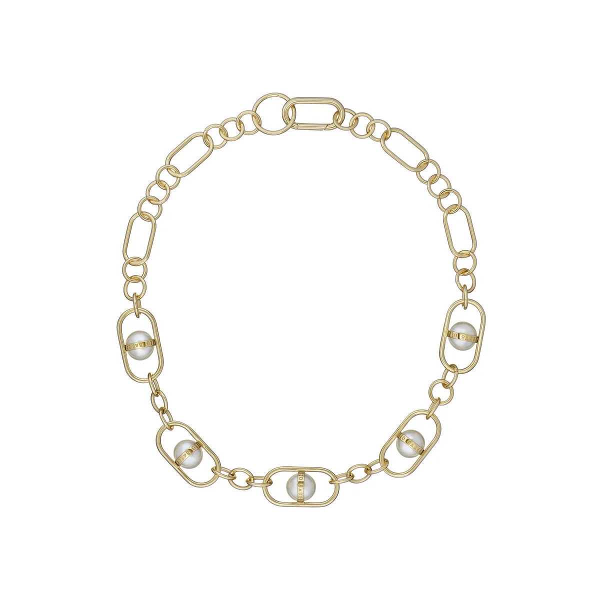 Perriet Statement Pearl Chain Gold