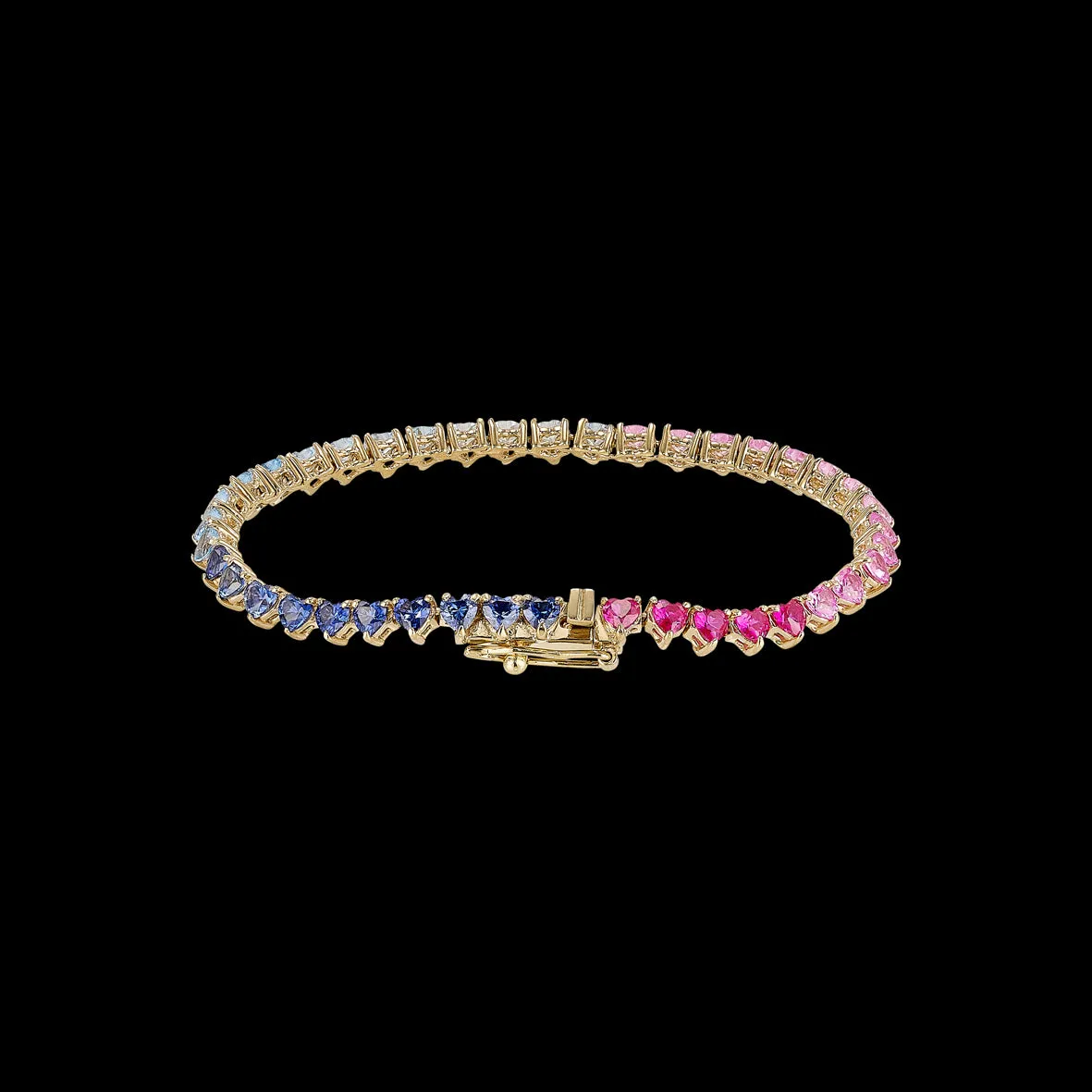 Petite Magenta Eternity Heart Bracelet