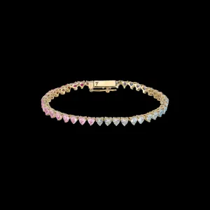 Petite Magenta Eternity Heart Bracelet