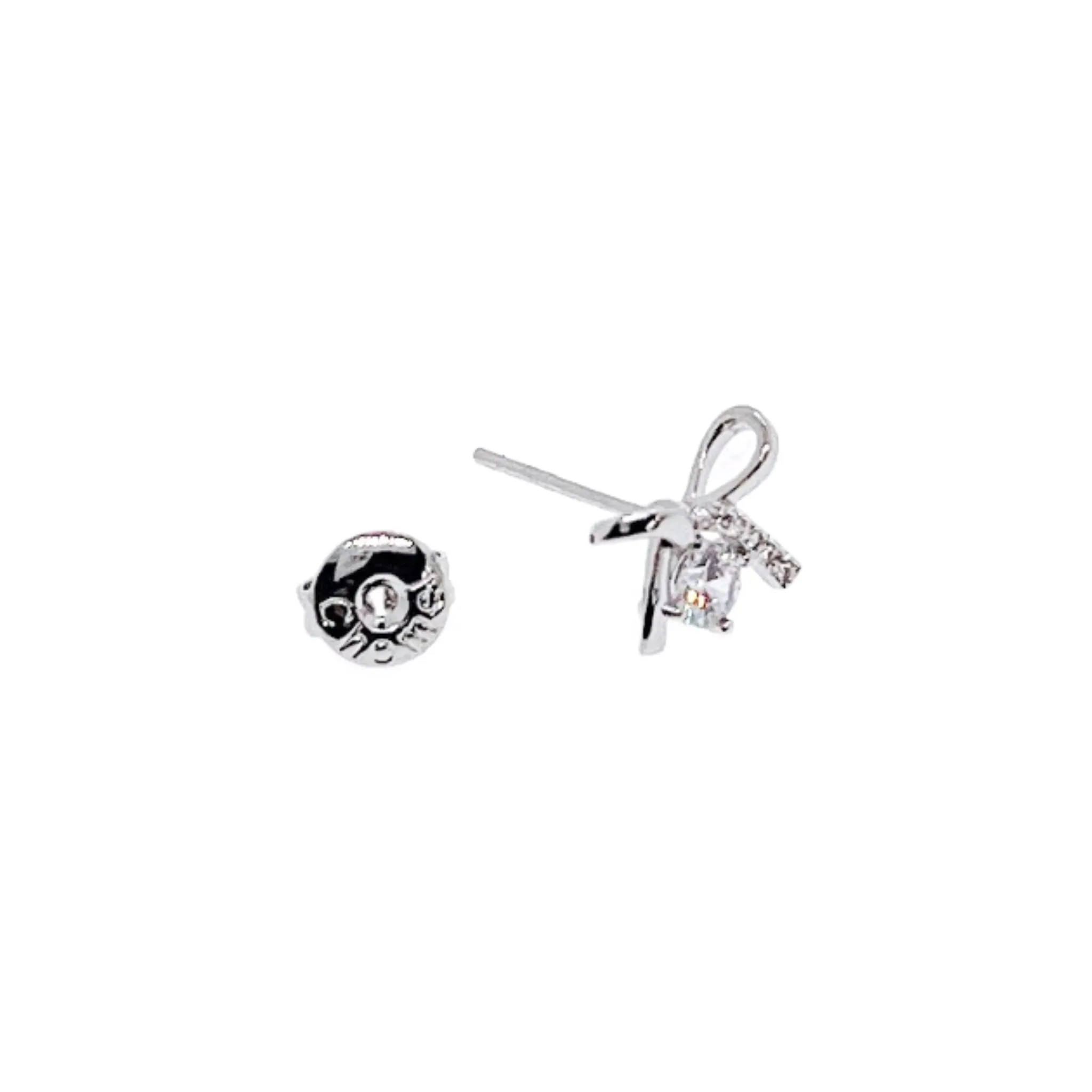 Ribbon Cubic Zirconia Earrings