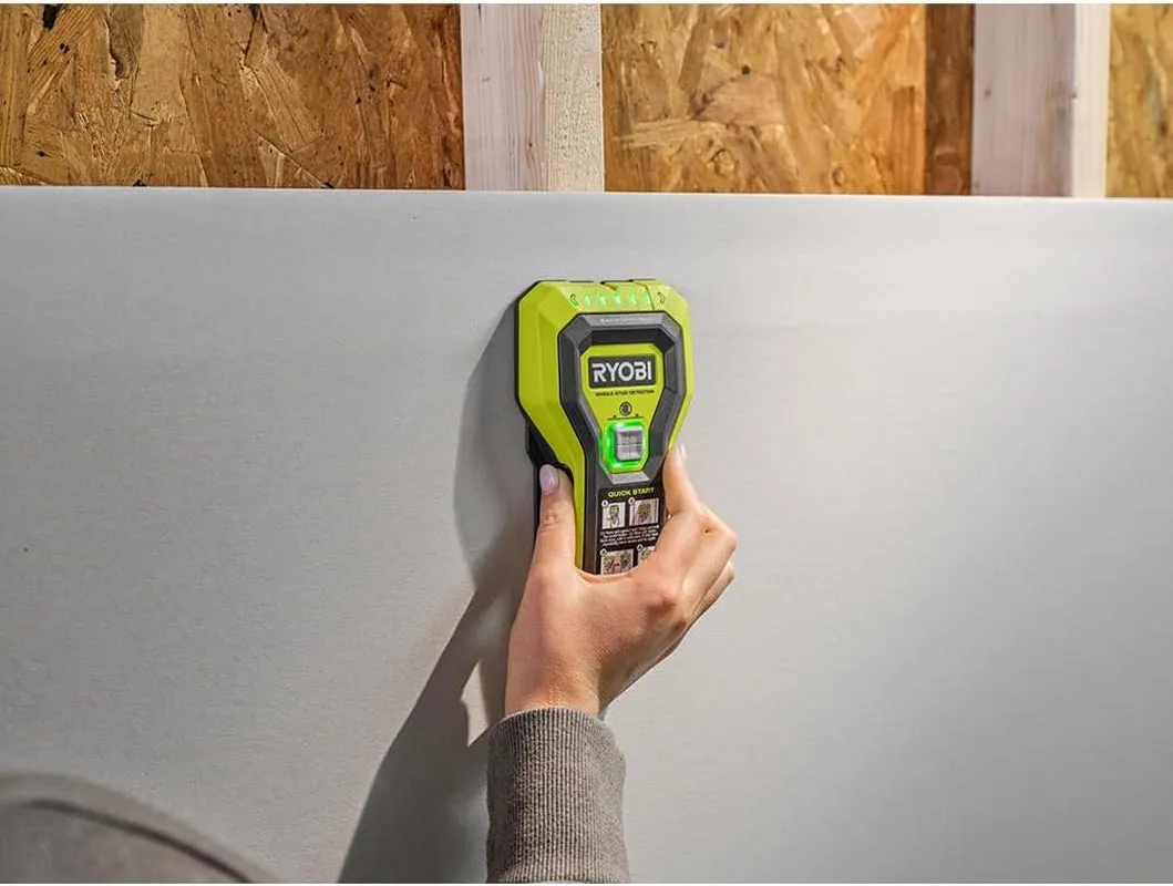 RYOBI Stud Finder with Multiple Led'S to Indicate the Full Width of the Stud. One-Handed Operation, ESF5002