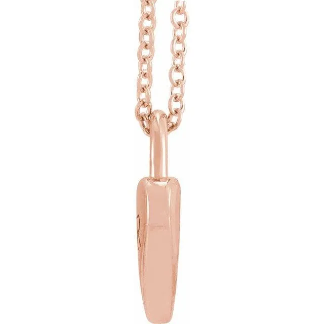 Sincerely, Springer's Rose Gold Engravable Heart Locket Necklace