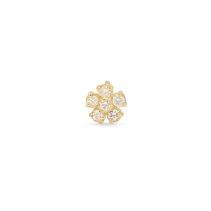 Single Diamond Flower Stud