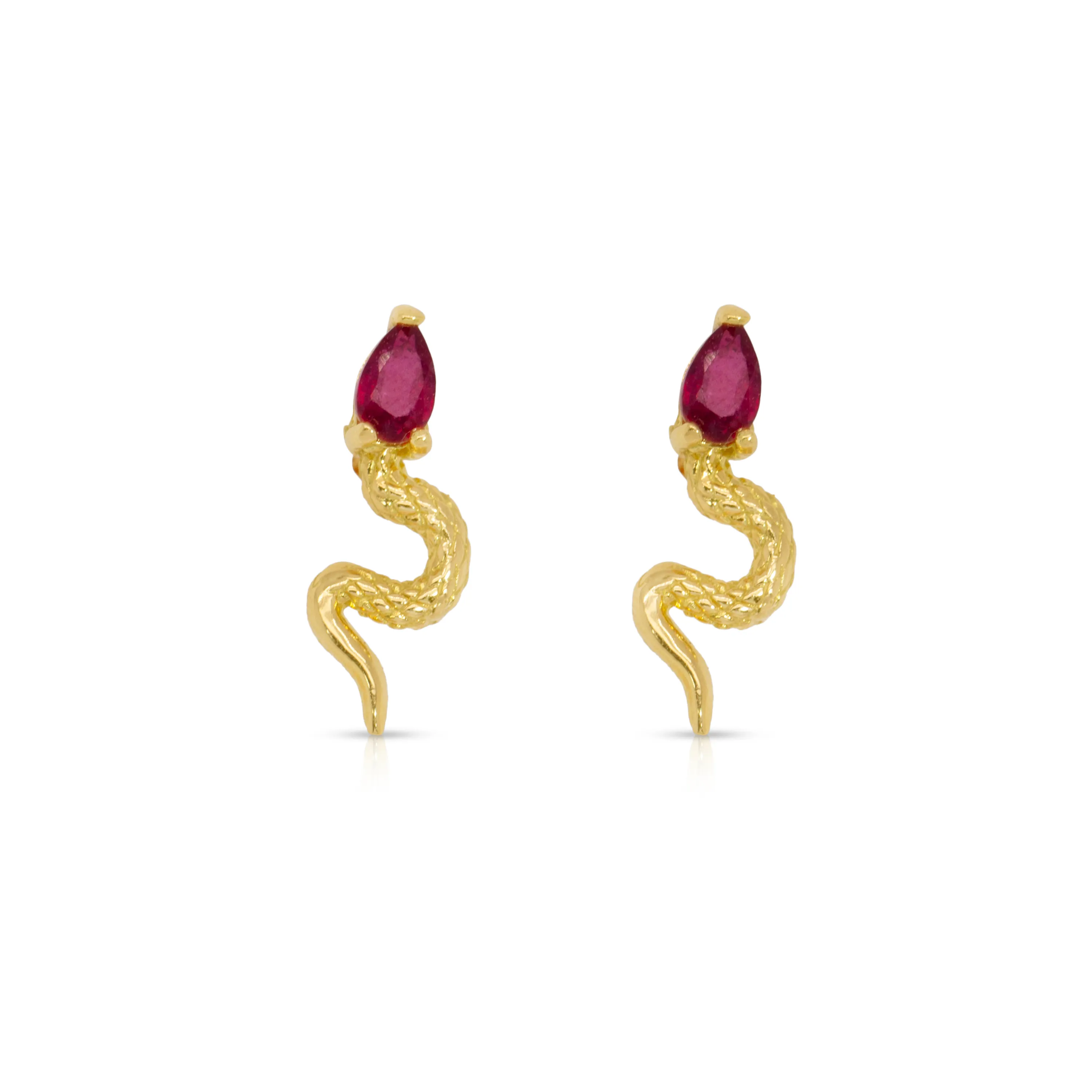 Snake Gemstone Studs (More colors available)