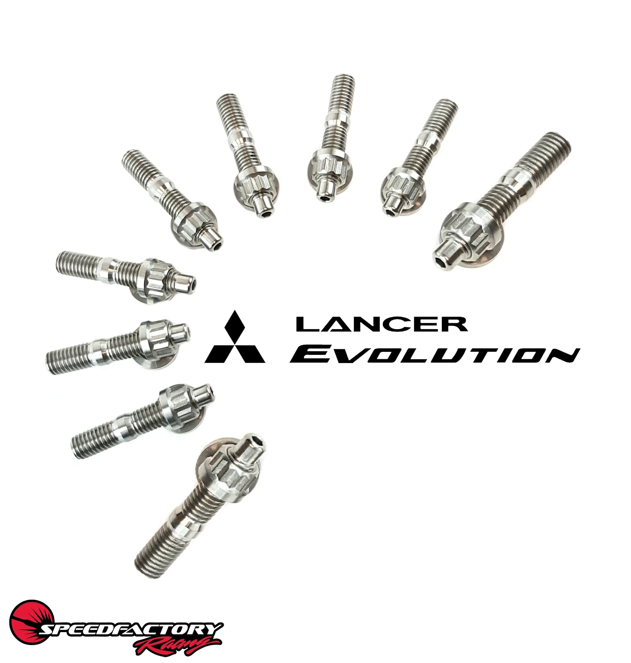 SpeedFactory Racing Titanium Exhaust Manifold Stud Kit - Mitsubishi EVO/4G63 Engines 1995  - Burnt - SF-02-065