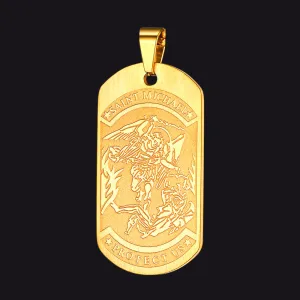 St Michael Dog Tag Pendant