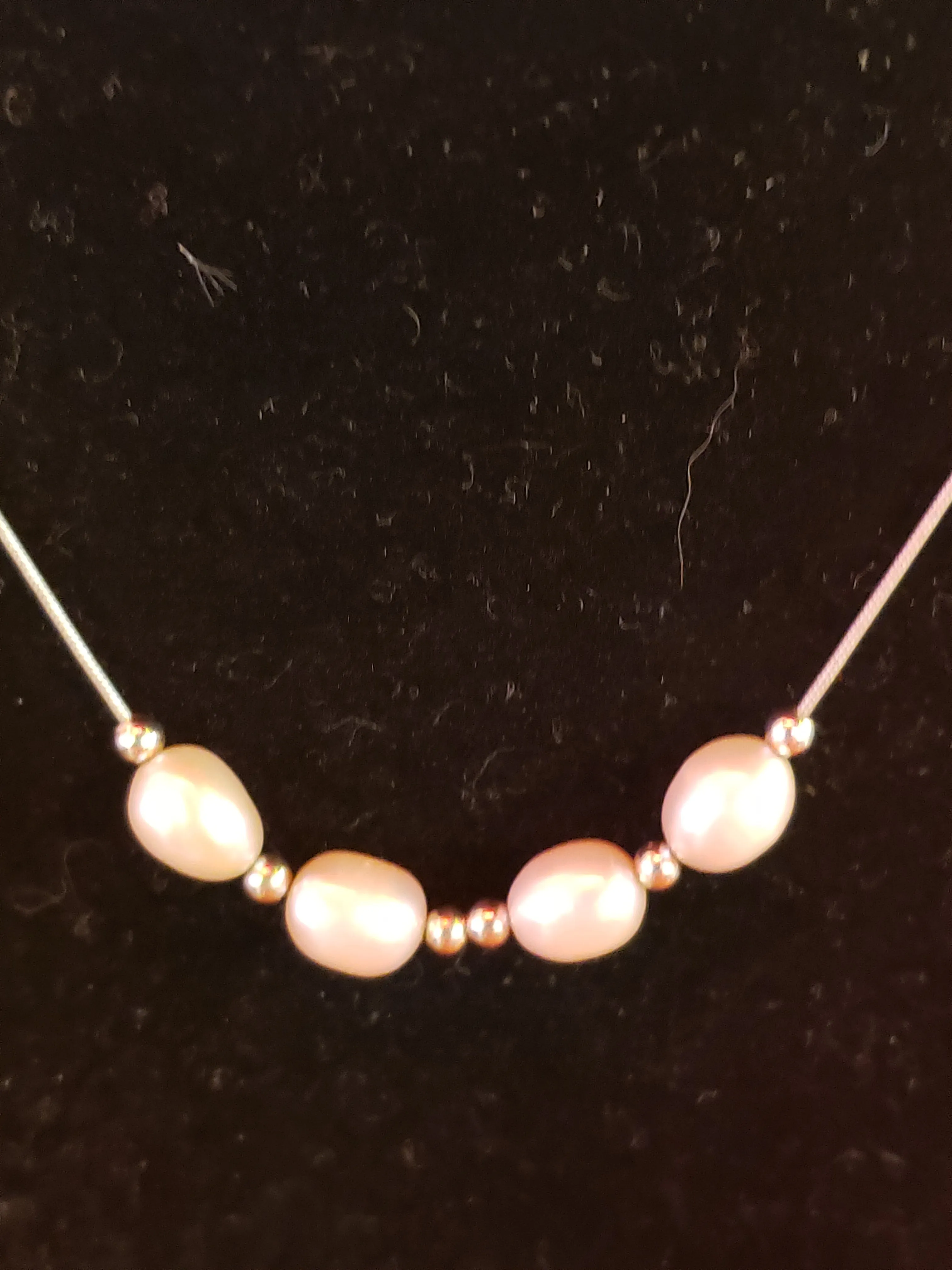 Sterling & Pearl necklace 17 inches