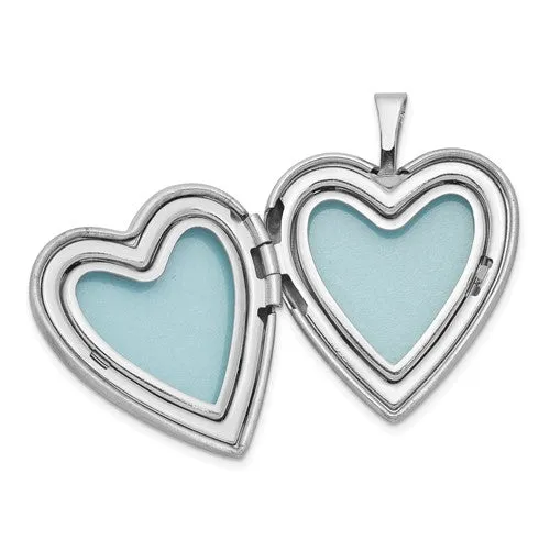 Sterling Silver 'Forever In My Heart' Mother & Daughter Locket Set