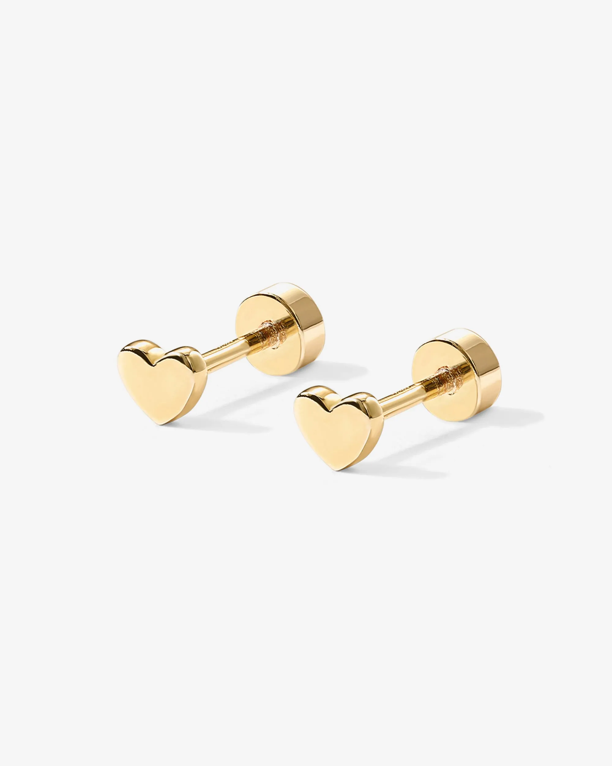 Tiny Heart Screw Back Studs