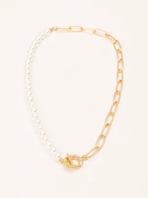 Toggle Pearl Necklace