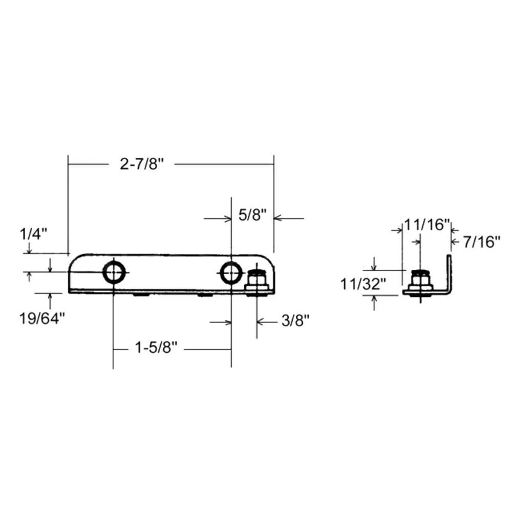 Truth Hardware Stud Bracket for Entrygard Casement Window Operators - Left Hand