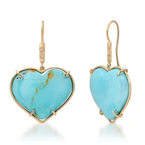 Turquoise Heart Earrings