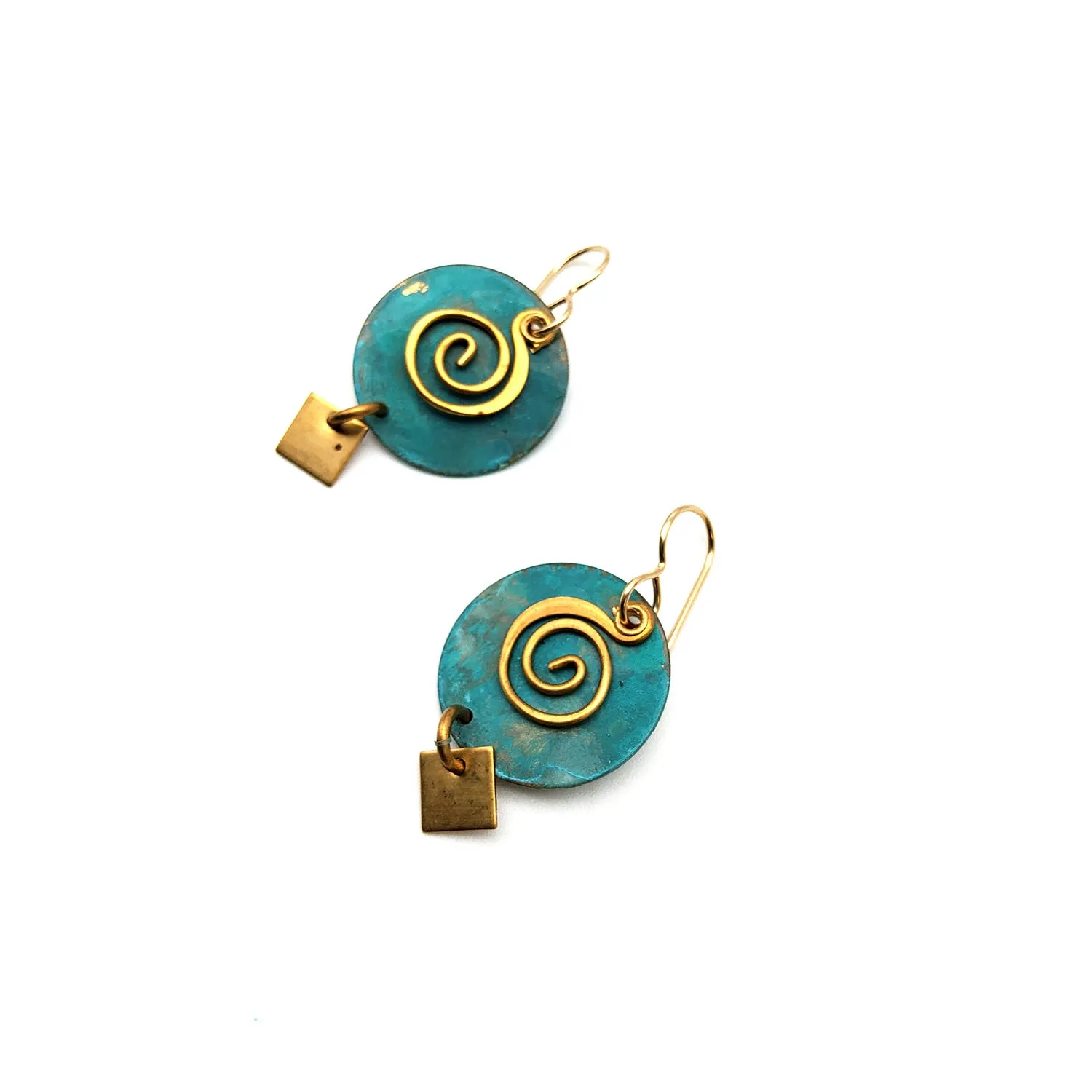 Turquoise Swirl Earrings