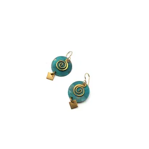 Turquoise Swirl Earrings