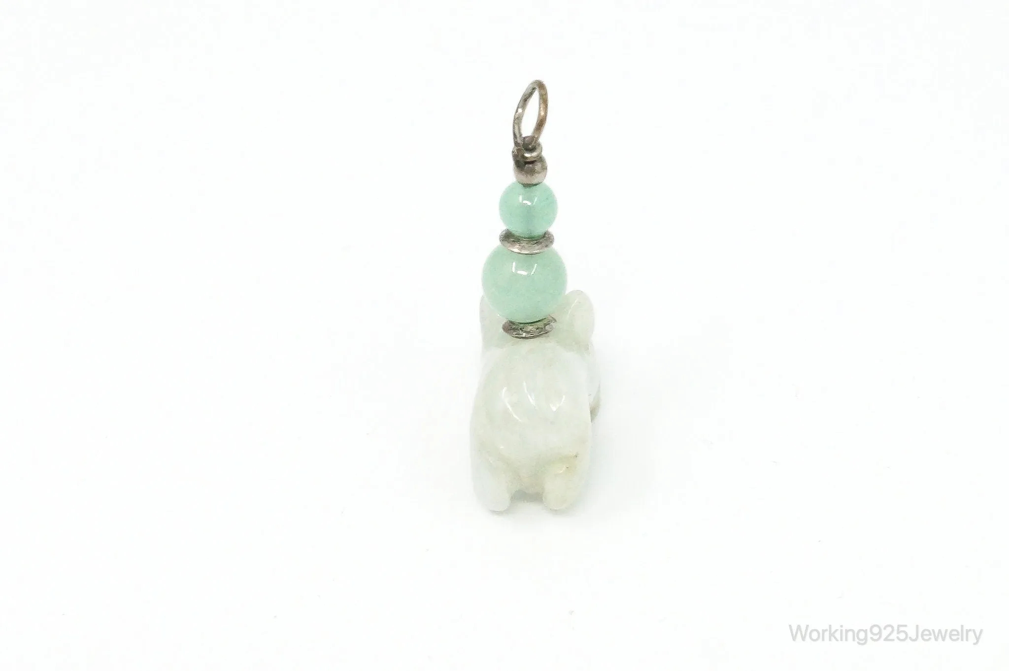 Vintage Carved Pig Jade Pendant