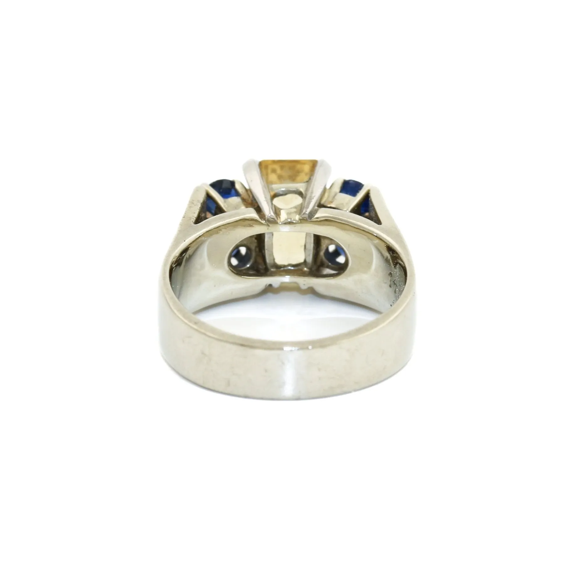 Vintage Sapphire x Citrine 14k Gold Ring