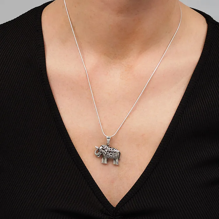 Women's Elephant Necklace | Beautiful Elephant Pendant on Chain Necklace for Women Girls