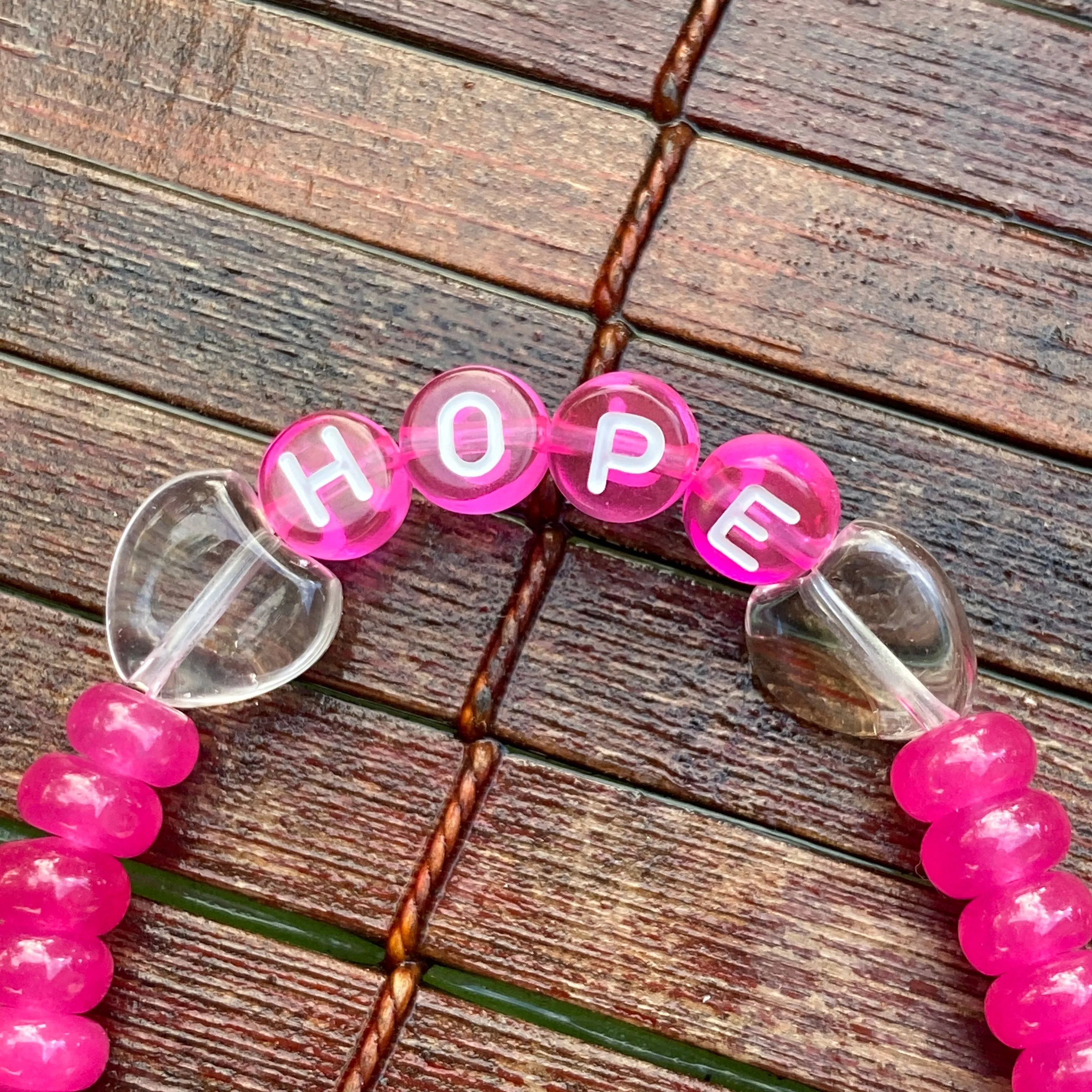 Women's Various Gemstone "HOPE" and Hearts Bracelets