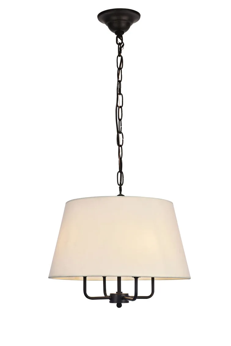 ZC121-LD6009D17BK - Living District: Maple Collection Pendant D17 H13.75 Lt:4 Black Finish